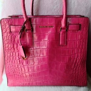Michael Kors Large Dillon Croc Embossed Leather